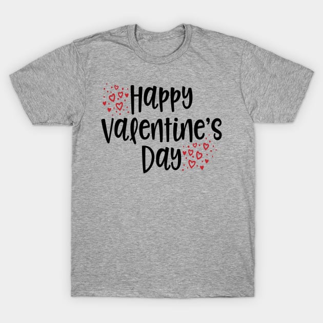 Happy Valentine's Day - Cute Valentine's Day T-shirt and Apparel T-Shirt by TeeBunny17